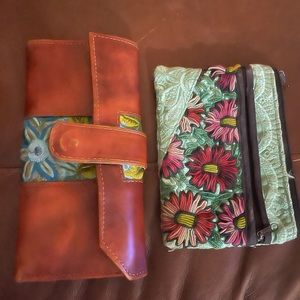 Real leather wallet made in Guatemala with hand stitched coin purse